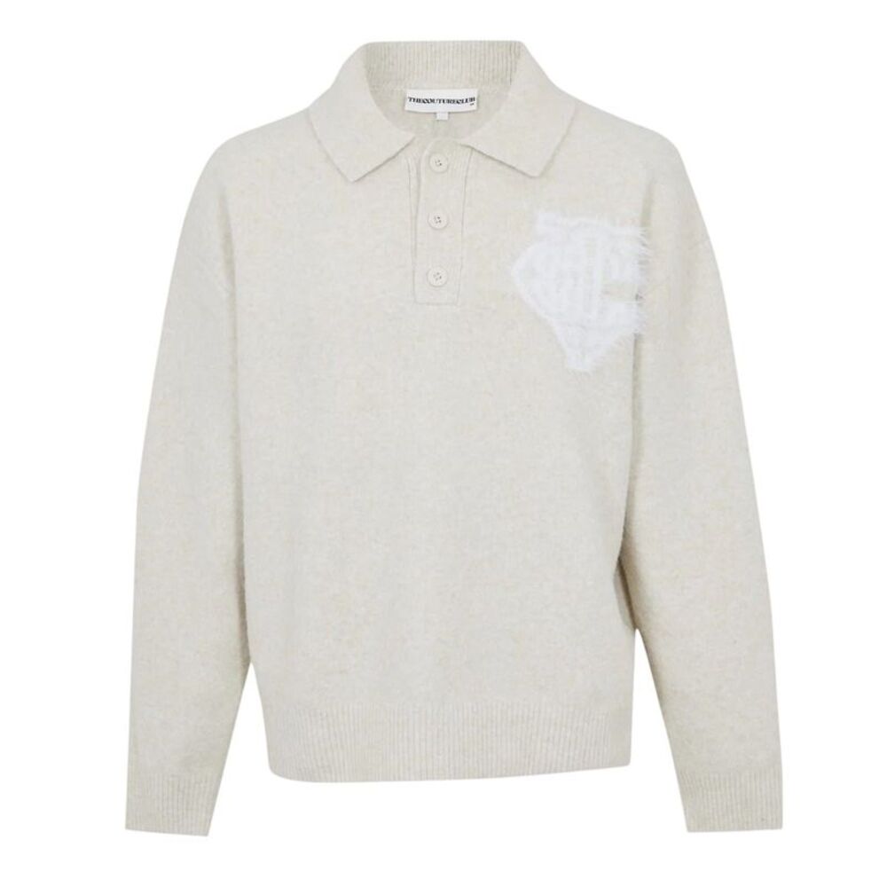 Couture Mens Fluffy Relaxed Fit Top / Beige